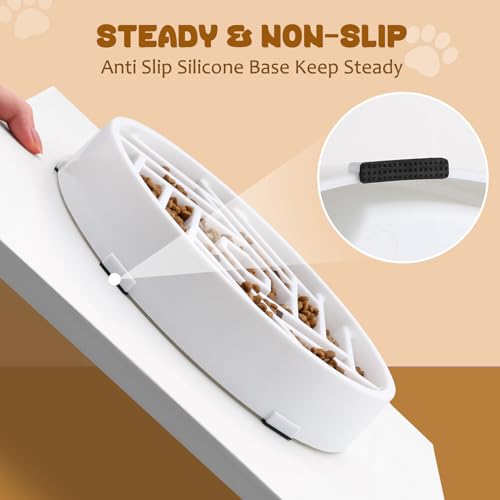 Slow Feeder Dog Bowl (white)