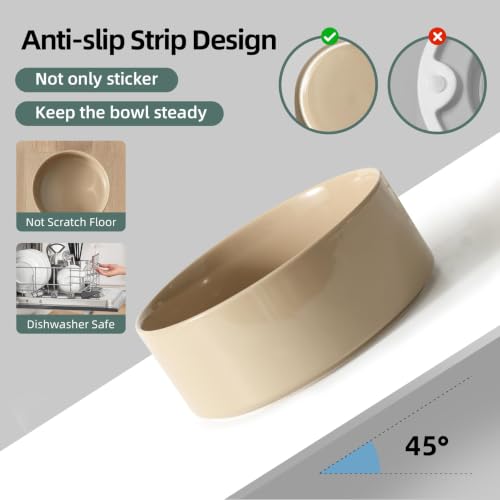 Ceramic Dog Bowls Elevated (Greige)