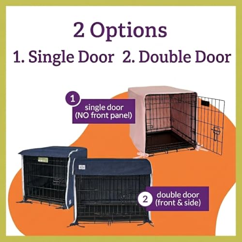 Dog Crate Cover (Navy Blue / 42.0"L x 28.0"W x 30.0"H)