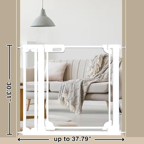 Clear Acrylic Baby Gate 29.52 (White / 29.52-37.79"W)