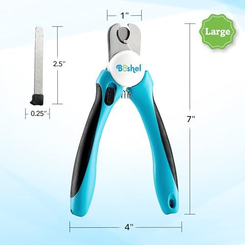 Large Dog Nail Clippers with Safety Guard to Avoid Over (Large/Medium)
