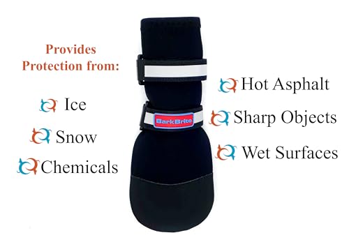 All Weather Neoprene Paw Protector Dog Boots with Reflective Straps in 5 Sizes! (XL)