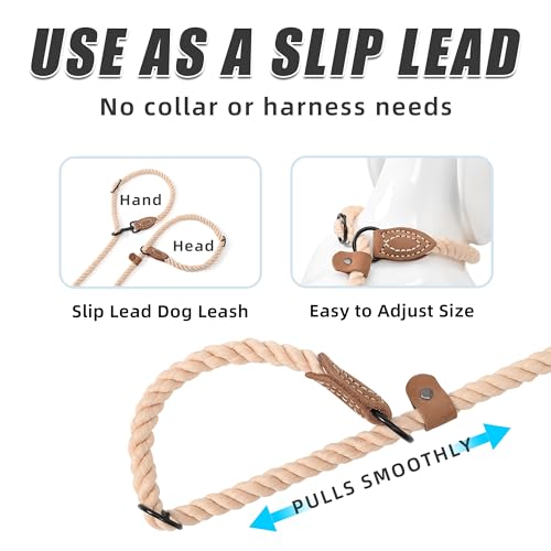 Hands Free Dog Leash (Light Brown / 7FT Hands Free)