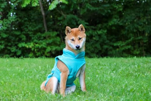 Dog Fleece Vest Sweater w (XXL (25-35lbs) / Turquoise)