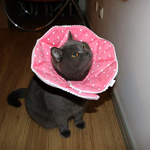 Adjustable Dog Cat Cone (Medium / Pink)