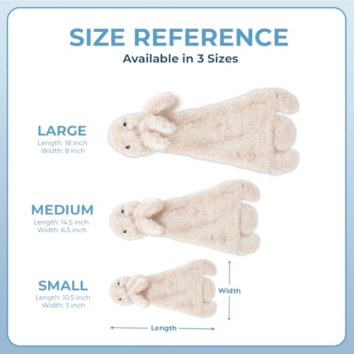 2-in-1 Stuffless Squeaky Dog Toy - Hare, Small (Brown/Hare / Small)