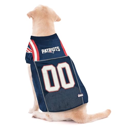 NFL New England Patriots Dog Jersey (New England Patriots / Large)