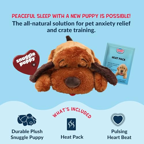 Snuggle Puppy Heartbeat Toy (Brown / 1 Count (Pack of 1))