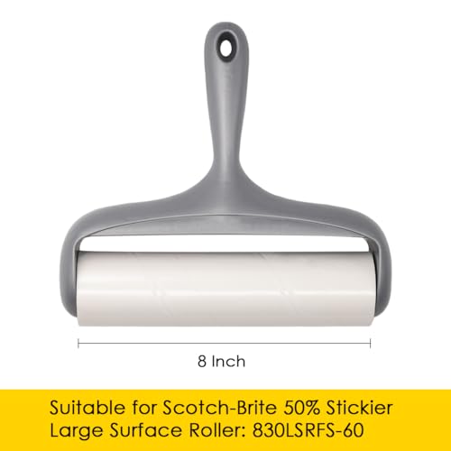 8 inch Large Surface Roller Refill for Scotch (3 pack refills / 60 Sheets Per Roll)
