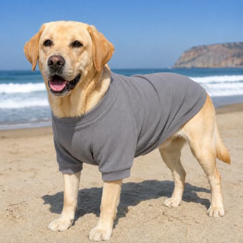 Ribbed Dog T Shirt Cotton Knitted Dog Sweaters for All Season Pet T (XS (for Mini Dog) / Dark gray)