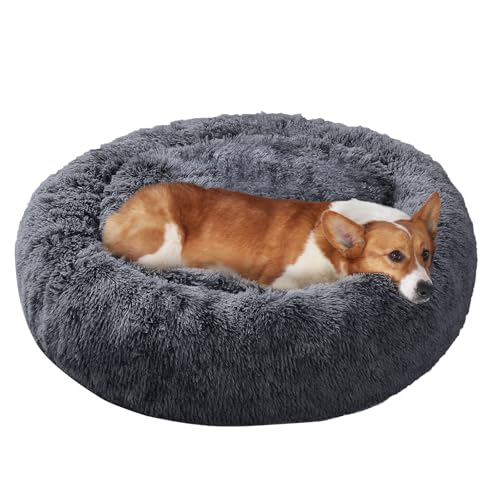 Dog Bed Calming Anti (27" / Dark Grey)
