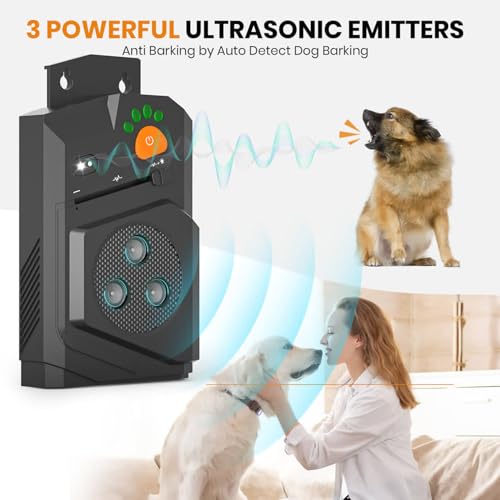 Automatic Anti Barking Device for Dogs (Black)