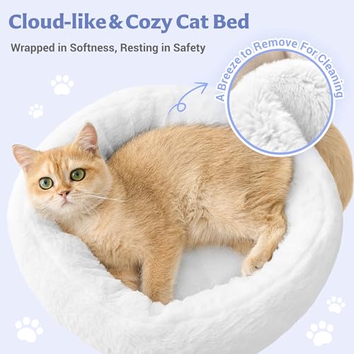 Modern Cat Tree for Indoor Small & Medium Cats (Denim Blue-36")