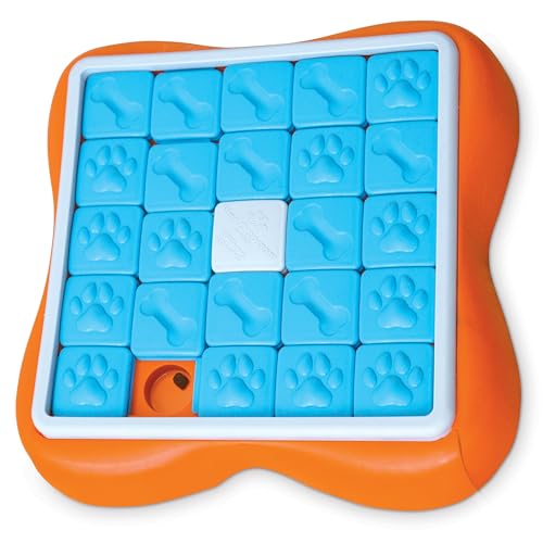 Nina Ottosson Challenge Slider Dog Toy Treat Puzzle (Challenge Slider (Orange, Blue) / 1 Count (Pack of 1))