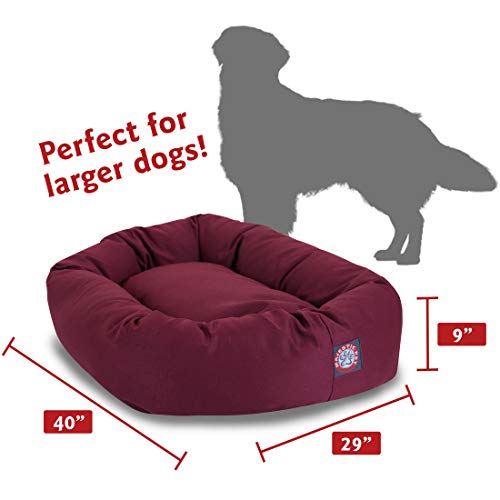 Bagel Calming Dog Bed (Burgundy)