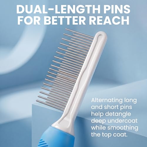 Poodle Grooming Comb (Blue / Detangling Pet Comb)