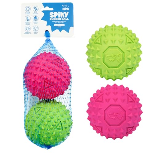 Squeaky Dog Toys with Soft Durable Fabric for Small (Fuchsia, Green / Large)
