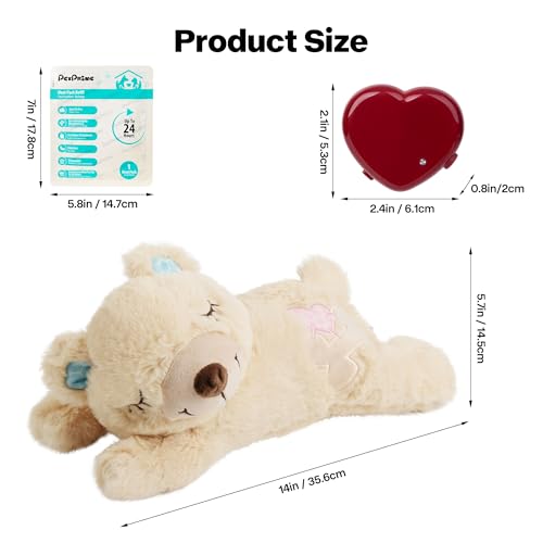 PetPrime Dog Plush Toy with Heartbeat for Puppies (Beige)