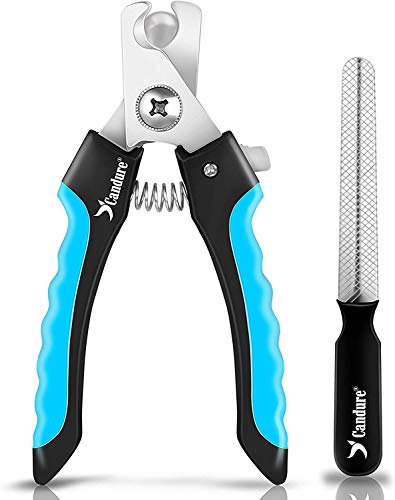 Dog Nail Clippers and Trimmer with Safety Guard to Avoid Over (Blue / Large to Medium pets)