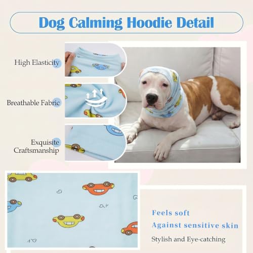 Soft Quiet Ears for Dogs Hearing Protection Noise Cancelling (L(Head Girth:13.8in-22.4in) / Blue)