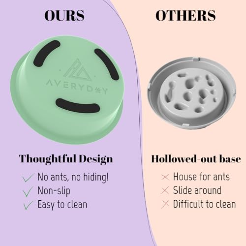 Slow Feeder Dog Bowls for Large Breed (Petal Feeder Green / 2.5 Cup - Fit 7.5-7.7'' Feeder Holes)
