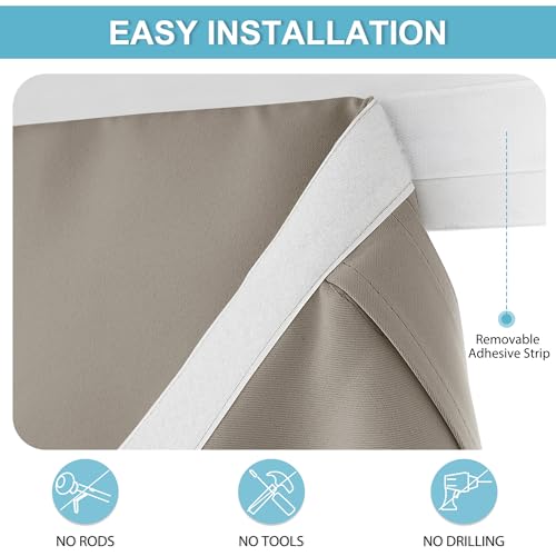 Blackout Door Curtains 80 inch Length (Sand / 26"W x 80"L (Pack of 1))