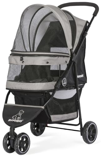 Escort 3 Wheel Dog Cat Pet Stroller for Small (Grey / 33x37 Inch (Pack of 1))