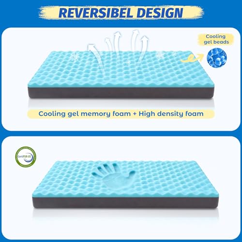 Cooling Dog Bed for Large Dogs (Blue / XX-Large-47"x 29" x 3.5")