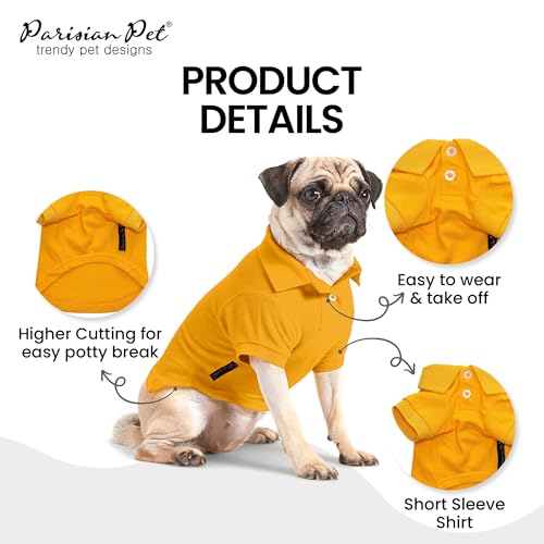 Dog Polo Shirt (S / Yellow Polo)