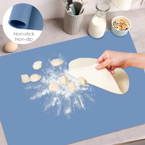 Extra Large Silicone Craft Mat for Kids (03-grayblue / 24"L x 16"W)