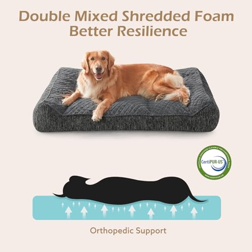 Extra Large Orthopedic Dog Beds Large Sized Dog (XXL(48"L x 34.5"W x 10"Th) / Grey)
