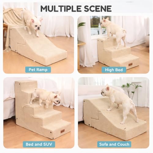 3 Step Dog Stair and Ramp for Small Dogs and Cats