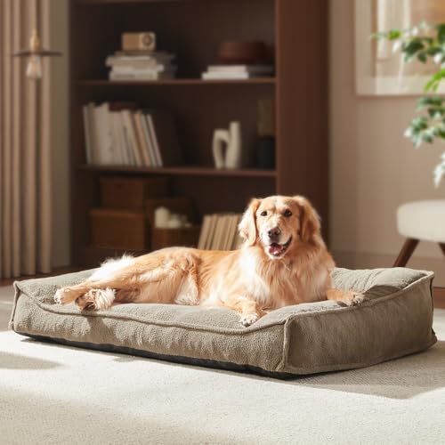 XL Orthopedic Dog Bed Large Sized Dog (Brown / 42"L x 30"W x 9.5"Th)