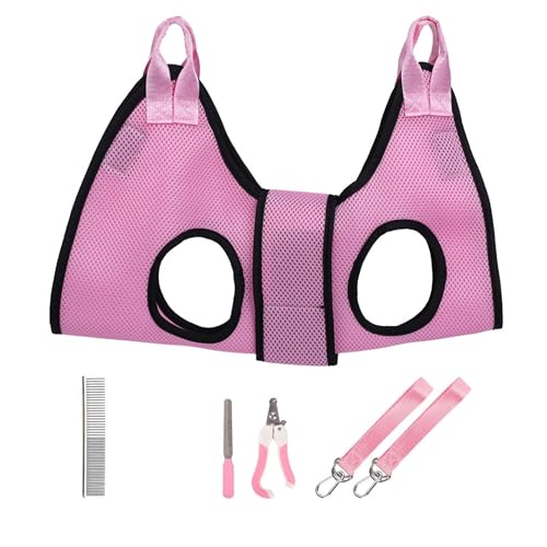 Dog Grooming Hammock (M / Pink)