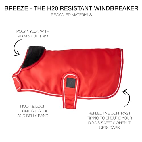 Breeze II Dog Raincoat (Red / XX-Large (70-110 lbs))
