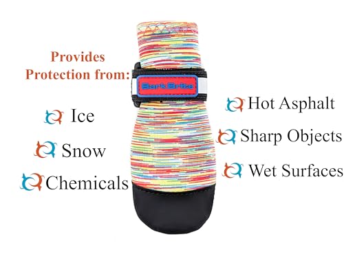 All Weather Neoprene Paw Protector Dog Boots with Reflective Straps in 5 Sizes! (Small)