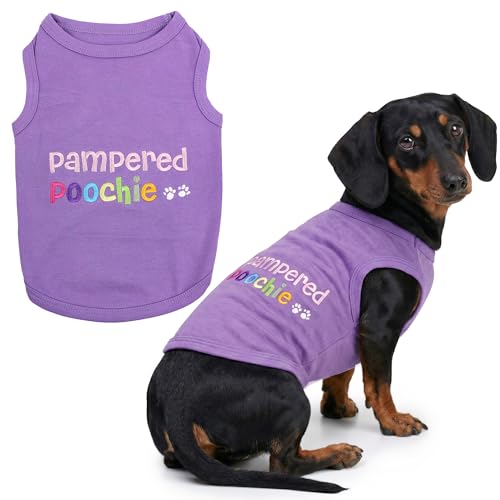 Dog Shirt 100% Cotton Shirts for Large Dogs (Extra Large / Pampered Poochie)