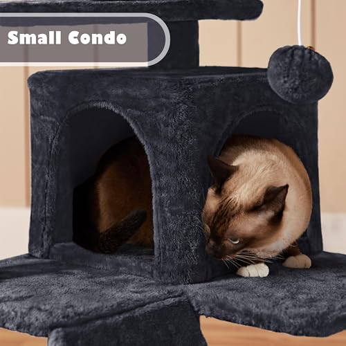54in Cat Tree Tower (Black / 54in)