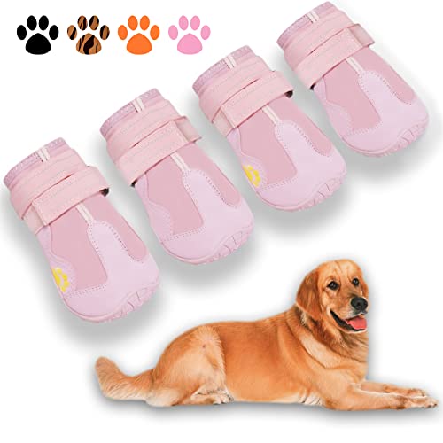 Dog Shoes for Hot Pavement (Size 8 / Pink)