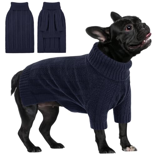 Dog Sweaters for Medium Dogs Girl Boy (Medium / Dark Navy)