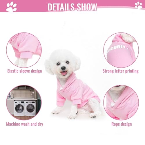 Security Dog Hoodie (#1 Pink(Security) / X-Small (All Breed Sizes))
