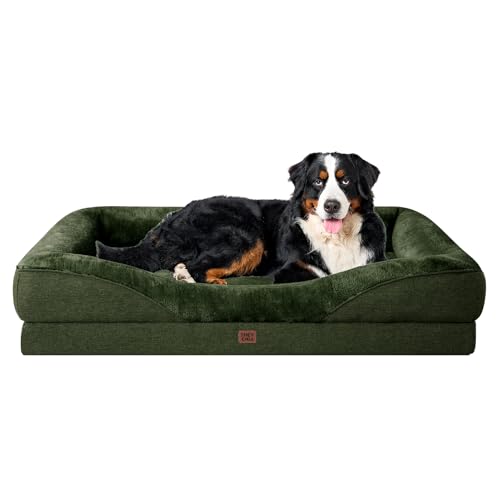 Orthopedic XXL Dog Bed for Large Dog (Dark green / 52x41x8)