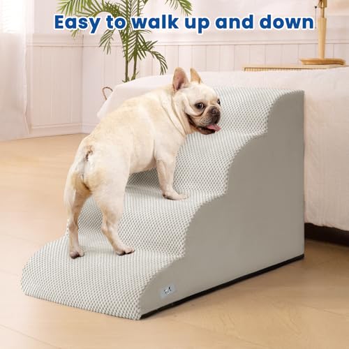 Dog Steps for Bed 17.7" H (Light Grey)