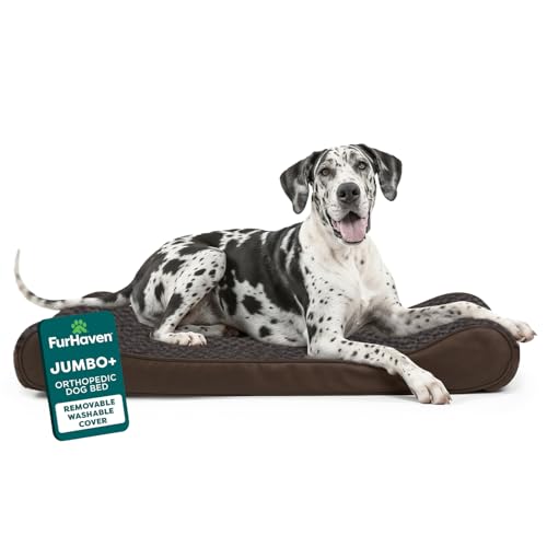 Ultra Plush & Suede Luxe Lounger Orthopedic Pet Bed (Jumbo Plus/XXL / Chocolate)