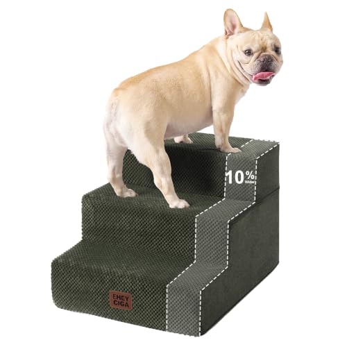 Dog Stairs 13.5" H (Military Green / Extra Wide 16.5" x 21" x 13.5")