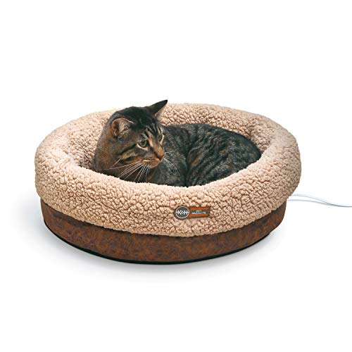 K&H Heated Cat Bed (Chocolate / 14 X 18 Inches / Cup Bomber)