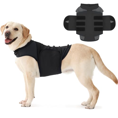 Dog Thunder Jacket Anxiety Calming Vest (Grey / Large (Chest: 25.2''-30.7''))