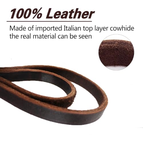 Leather Dog Leash (4ft x 1/2 inch / Brown)