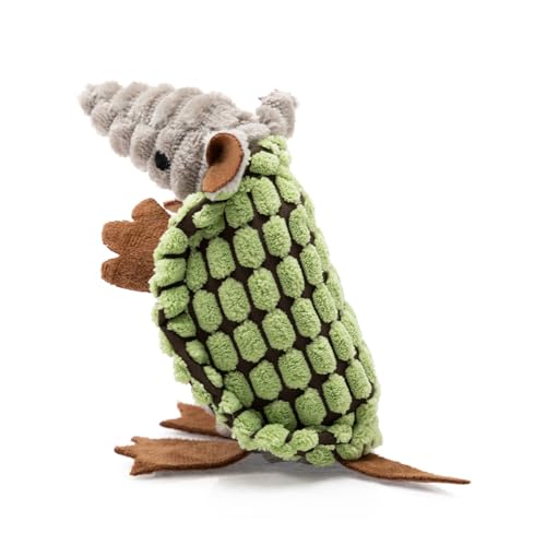 Armadillo Squeaky Puppy Dog Toys for Small Medium Dogs (6 IN / Cantaloupe Green)