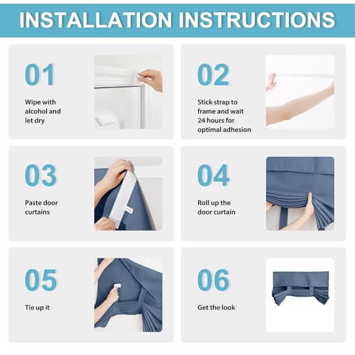 Sidelight Curtains for Front Door (Stone Blue / 12"W x 69"L (Pack of 1))